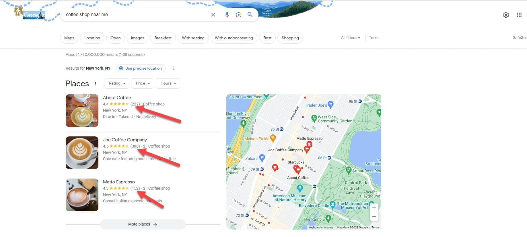Google Near Me Searches